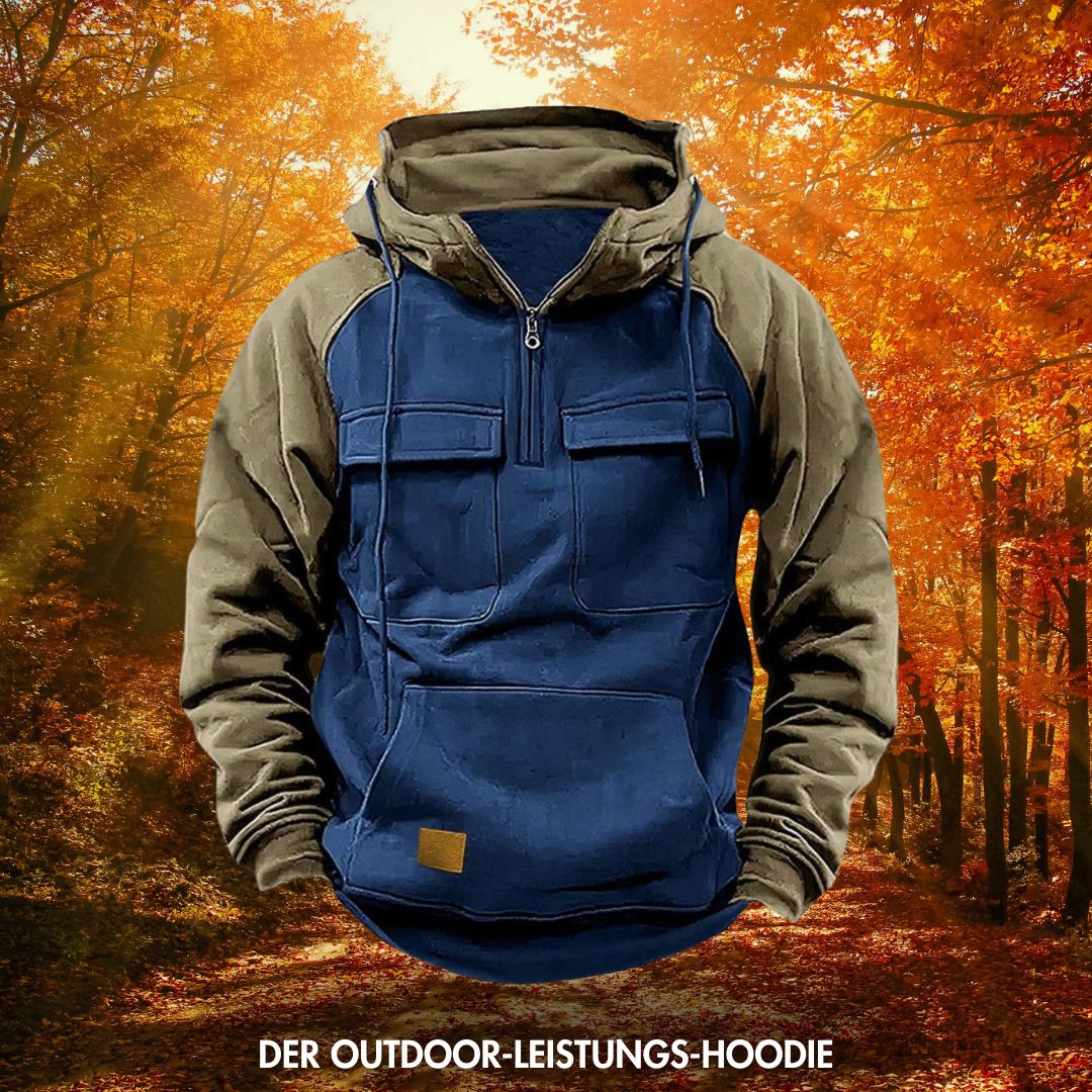 Vidar™ | Varm Taktisk Herrhoodie med Fleece och Flera Fickor