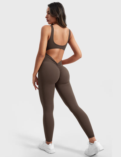 NovaFit™ | Gym Jumpsuit med V-Rygg